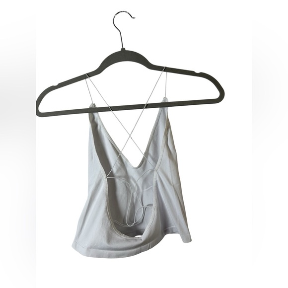 Free People White Strappy Back Crop Top XS / S - Picture 3 of 4